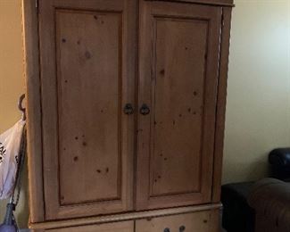 Very large pine armoire 