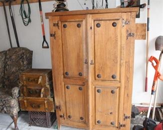 rustic media cabinet