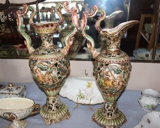 Capodimonte (marked) lamp bodys