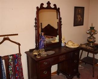 matching dresser and mirror, small bench