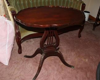 mahogany lyre-base