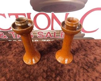 Pair of Ben Owens Master Potter Candlesticks