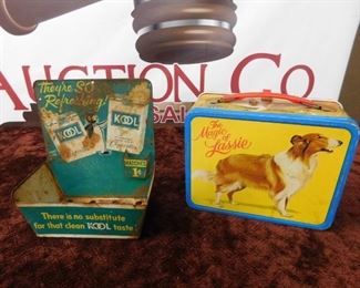 Kool Cigarette Display/Old Magic of Lassie Lunchbox