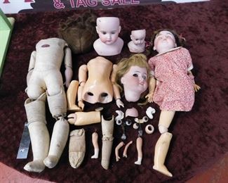 Early Porcelain Doll Parts