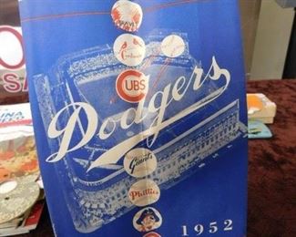 1952 Dodgers Score Card(Unused)