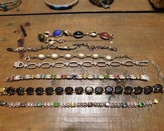 Sterling and Assorted Bracelets