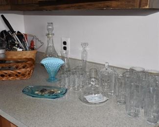 Fenton Vase, Utensils, Silverware (Stemware not showing)