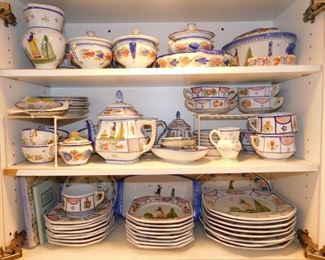 an EXTENSIVE amount of QUIMPER  French China 
