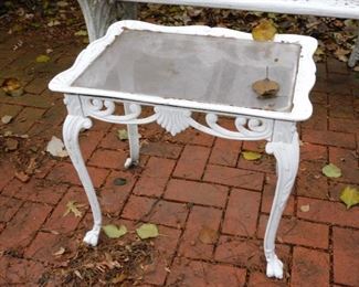 Small OLD Cast Iron Side Table 