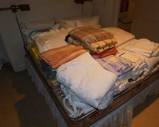 LOTS of LINENS ...some are vintage 