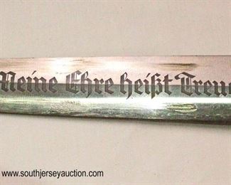 Lot 1: SS service dress dagger model 1933 ordinance 08736 E.F Horster