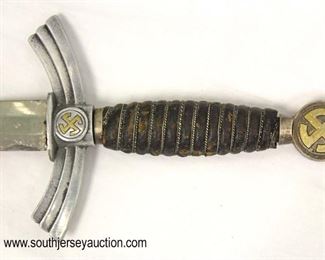 Lot 5: WWII German Luftwaffe dagger with scabbard first model