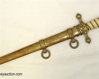 Lot 8: WWII German Navel Officer dress dagger Kriegsmarine EF Horster with lightening bolt scabbard