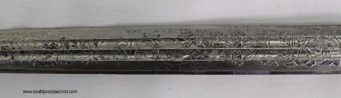 Lot 8: WWII German Navel Officer dress dagger Kriegsmarine EF Horster with lightening bolt scabbard