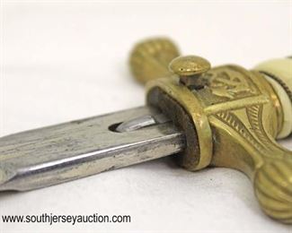 Lot 8: WWII German Navel Officer dress dagger Kriegsmarine EF Horster with lightening bolt scabbard