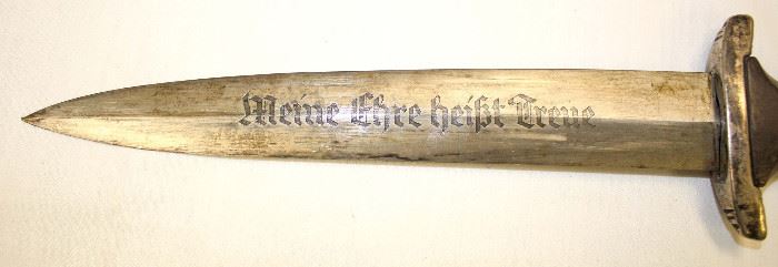 Lot 11: WWII German 1933 SS dress dagger by 736 EF Horster with scabbard 807/36 RZM
