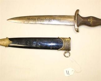 Lot 11: WWII German 1933 SS dress dagger by 736 EF Horster with scabbard 807/36 RZM
