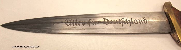 Lot 12: WWII German SA dress dagger marked Nordmark early made by Alcoso Solingen