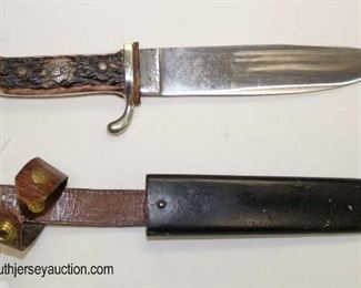 Lot 15: Post war HJ style youth dagger with some modifications with a scabbard Solingen