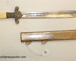 Lot 18: WWII German RAD Leaders Hewer by Eickhorn with scabbard