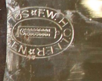 Lot 19: German WWII dress bayonet by EF Holler (with applied SS emblem ?) with a frog
