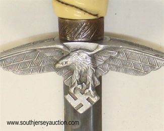 Lot 20: WWII German second model Luftwaffae officer's dagger with scabbard