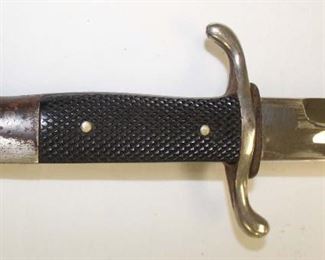 Lot 21: WWII German Fireman's dress dagger double quillion (possible inter-war) with a scabbard