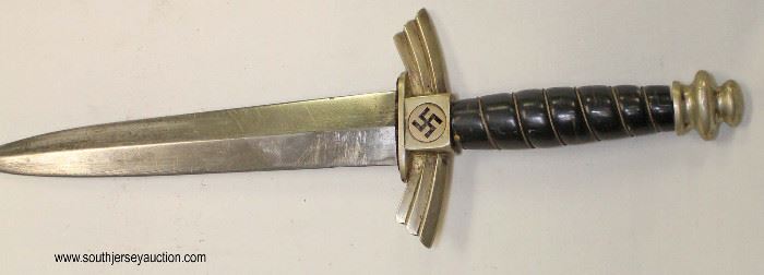 Lot 23: Model 1937 NSFK made by SMF Solingen dagger with scabbard with DLV stamping with riveted hanger
