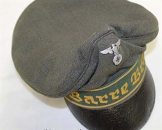 Lot 29: Barre Brau visor cap with political eagle