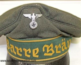 Lot 29: Barre Brau visor cap with political eagle