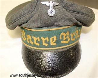 Lot 29: Barre Brau visor cap with political eagle