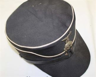 Lot 31: WWII SS Kepi with tag Feldmutz cap
