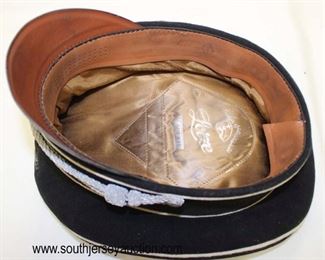 Lot 32: Richard Lotze SS officers crusher cap with reproduction emblems