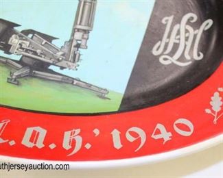 Lot 39: SS Flak-Abteilung marked Rosenthal 1938 hand painted platter LAH