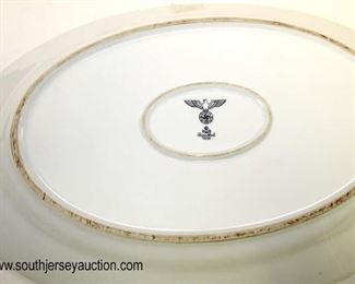 Lot 39: SS Flak-Abteilung marked Rosenthal 1938 hand painted platter LAH