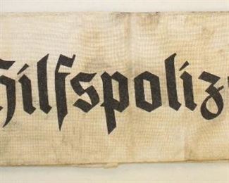 Lot 45: Hilfspolizei style police assistance arm band