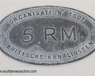 Lot 51: 5RM Organisation Todt Britische Kanalinseln, Ausweis Organisation Todt Britische Kanalinseln, Ausweis Organisation Todt Britische Kanalinsel (lot of 3 identification tags)