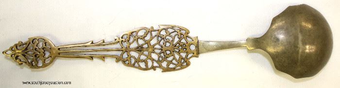 Lot 67: Brass Ladel Philigree Indian