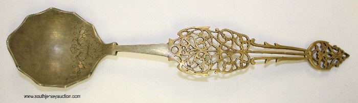 Lot 67: Brass Ladel Philigree Indian