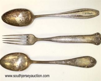 Lot 68: 2 spoons and 1 fork marked SS Reich Waffen (lot of 3)