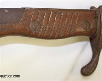 Lot 72: DWM Butcher Blade Bayonet for a Mauser Deutsche Machinenfabrik A-G Duisburg with leather and steel scabbard