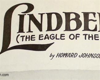 Lot 74: Lindbergh (The Eagle of the U.S.A.) by Howard Johnson and Al Sherman Sheet Music