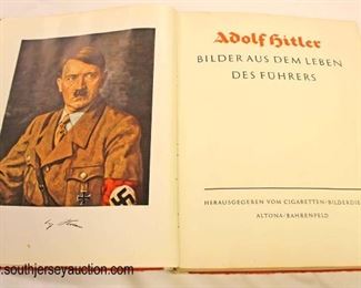 Lot 78: Adolph Hitler Cigarette Card Book with All the cards and remnants of dust jackets
