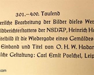 Lot 78: Adolph Hitler Cigarette Card Book with All the cards and remnants of dust jackets