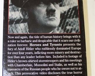 Lot 79: Hitler VHS Tape Heroes and Tyrants with Cover by Granada Video