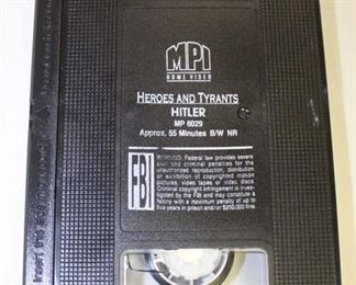 Lot 79: Hitler VHS Tape Heroes and Tyrants with Cover by Granada Video