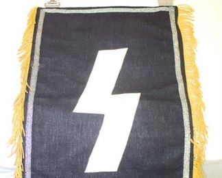 Lot 84: Bohemian brand bugle with Jung Volk style trumpet flag