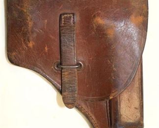 Lot 94: Semi Automatic Pistol Vintage Leather Holster