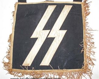 Lot 98: WWII SS small standarte banner double sided