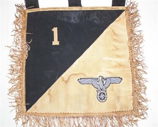 Lot 98: WWII SS small standarte banner double sided